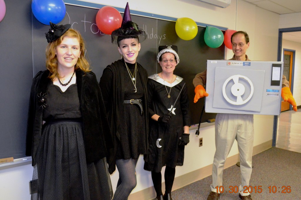 Best Costumes: Sarah Capasso (4th Place), Melissa Finley (2nd Place), Diane Yoder (3rd Place), and Ed Kaiser (1st Place)