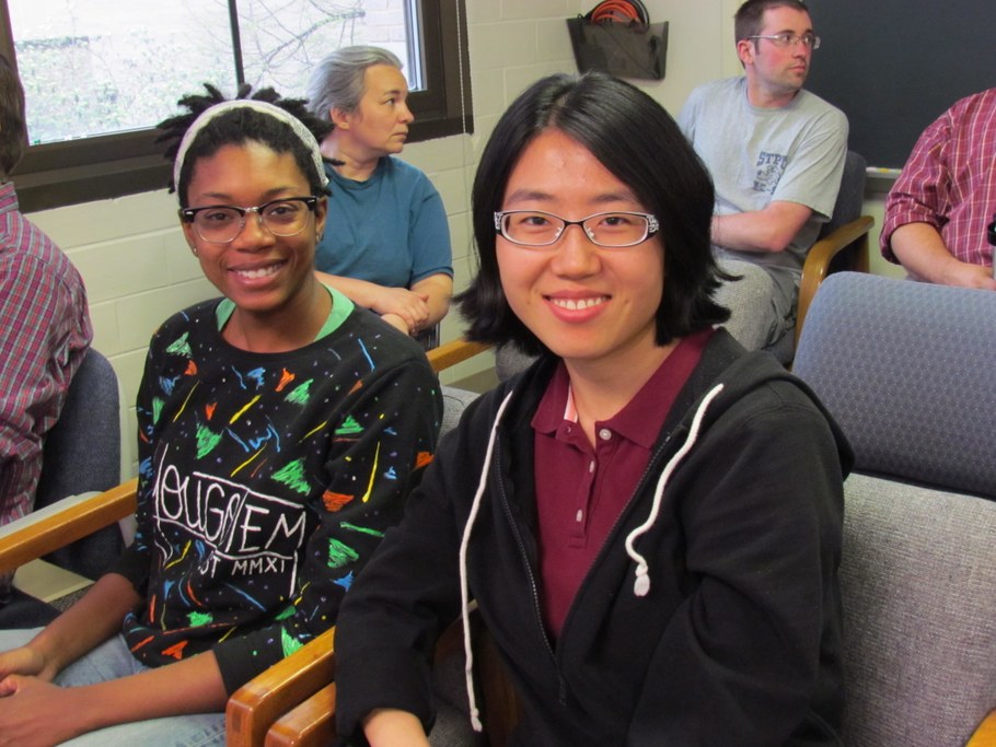 Kayla Echols (L) and Ningxiao Li (R)