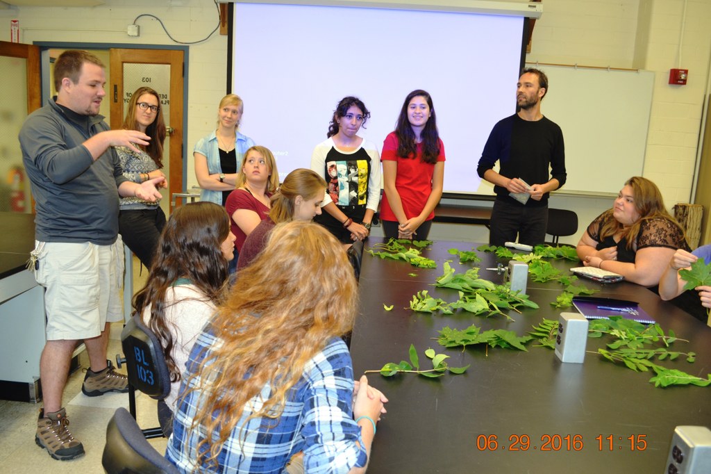 Presenter and Ph.D. candidate Christopher Smyth (standing left) | Image: Nancy Wenner, Penn State University