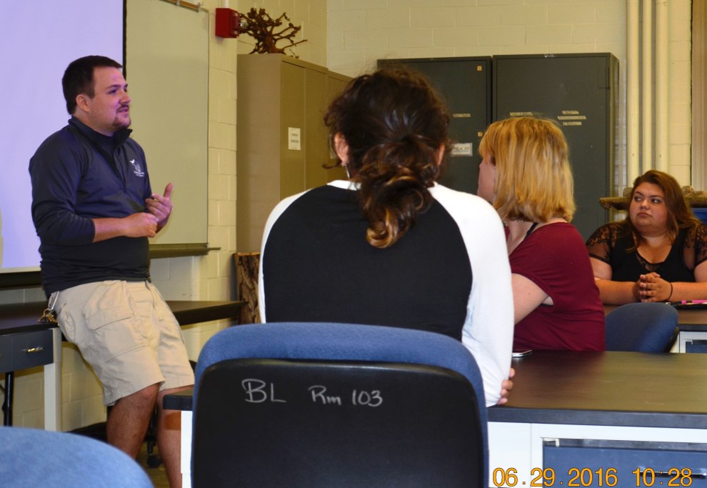 Presenter and Ph.D. candidate Christopher Smyth (L) | Image: Nancy Wenner, Penn State University