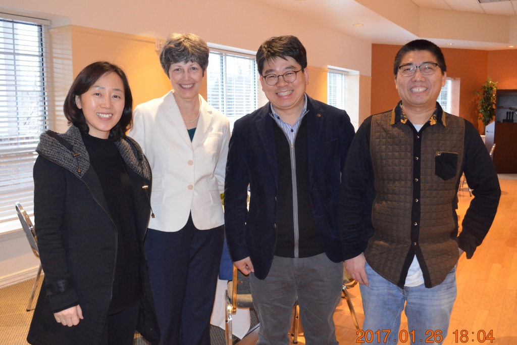 (L-R) Youngmi Lee, Christina Dorsey, Yongho Jeon, and Weiya Xue | Image: Nancy Wenner, Penn State University