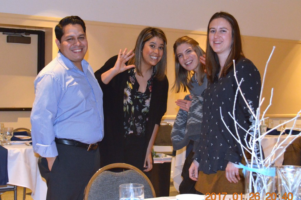 Freddy Magdama (L), Genna Tesdall (second from R), and Laura del Sol Bautista Jalón (R) | Image: Nancy Wenner, Penn State University