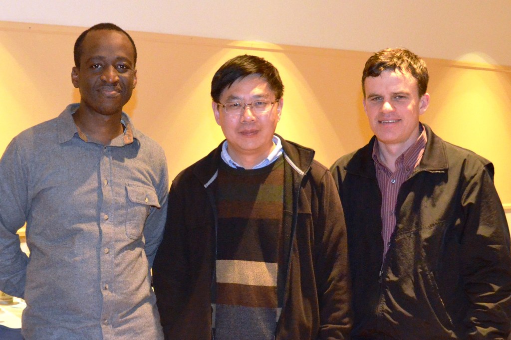 (L-R) Serge Ouédraogo, Xinshun Qu, and Phillip Martin | Image: Nancy Wenner, Penn State University