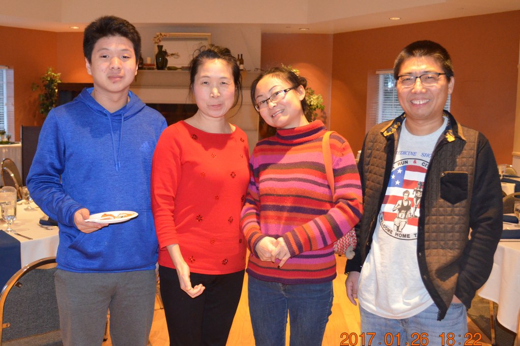 Qin Wang (2nd from left), Hongyan Wang (3rd from left), and Weiya Xue (R) | Image: Nancy Wenner, Penn State University